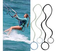 Elastici per coda di cavallo lunghi 89 cm, per sport acquatici, elastici per capelli spessi, nessun danno, resistenti, intrecciati, lunghi e ricci, per fare surf e nuoto (nero + giallo)