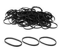 Elastici per ufficio 100pcs 100x5mm Elastico Gomma bande elastiche cartella di file stazionario spesso forte per la scuola forniture per ufficio a casa artigianato industriale, Nero