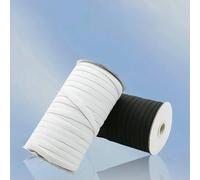 Elastici piatti bianchi/neri da 3/4/5/6/8/10 mm, elastici in gomma elastica, nastro elastico per abiti da sposa, per cucito fai da te, corda elastica, accesso-nero-6 mm-10 iarde