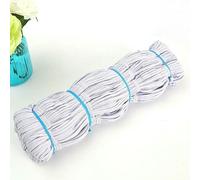 Elastici piatti bianchi/neri, elastici in gomma, nastri elastici per indumenti, per cucito fai da te, accessori per corde elastiche, 3/4/5/6/8/10 mm, bianchi, 6 mm, 5 metri