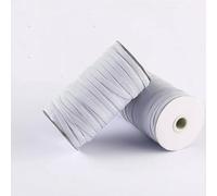 Elastici piatti in gomma fai da te da 180 m/90 m, 3/5/6 mm, per larghezza, cordino elastico per artigianato, nastro elastico per cucito, bianco, 6 mm x 180 m