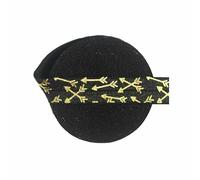 Elastici pieghevoli con stampa a pois dorati, 5 iarde, 5/8" 15 mm, fasce in spandex, per capelli, fascia per tutù, cucito, abito - Freccia dorata A - Nero - 15 mm - 50 iarde