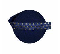 Elastici pieghevoli con stampa a pois dorati da 5 iarde, 5/8" 15 mm, fasce in spandex per capelli, fascia per tutù, cucito, abito, pois A-blu navy-15 mm-2 iarde