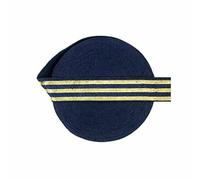 Elastici pieghevoli con stampa a pois dorati da 5 iarde, 5/8" 15 mm, fasce in spandex per capelli, fascia per tutù, cucito, blu Dresden, 15 mm, 10 iarde
