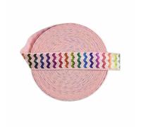Elastici pieghevoli con stampa a pois dorati da 5 iarde, 5/8" 15 mm, fasce per capelli in spandex, fasce per tutù, per cucire vestiti - C-Rosa-15 mm-5 iarde