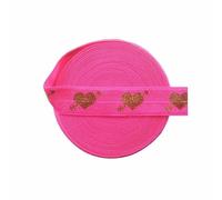 Elastici pieghevoli con stampa a pois dorati da 5 iarde, 5/8" 15 mm, fasce per capelli in spandex, fascia per tutù, cucito, Arrow C-Passion, 15 mm, 10 iarde