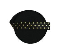Elastici pieghevoli con stampa laminata, 5/8" 15 mm, fasce in spandex a pois leopardati, fasce per capelli, passamaneria da cucito, 2, 5, 10 iarde, a pois neri, 15 mm, 5 iarde