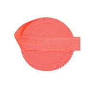 Elastici pieghevoli lucidi al neon da 5/8" e 15 mm, in spandex e raso, per capelli, per cucire, rifiniture, 2,5 x 10 iarde, colore: arancione neon - 20 mm