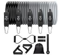 Elastici resistenti per pull-up e trazioni, fasce elastiche per allenamento di resistenza per yoga, pilates, scultura core, costruzione muscolare di braccia e schiena, fitness funzionale, allenamento