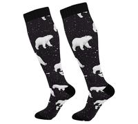 elasticizzate calzini UOMO LUNGHE caldo Black Bear Cute caldo Casual Calze per Running,Trekking,Business Classiche,Tennis,Donna
