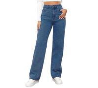 Elasticizzati Donna Classic Semplice Pantalone Elegante Curvy Casual Jeans da Donna a Vita Alta Elegante Curvy con Cintura Elastica e Tasche Pantalone Stile Casual per Ogni Occasione