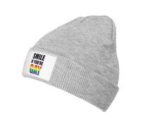 Elasticizzato Berretto da Notte Smile If You're Gay LGBT Berretto Beanie Pratico Caldo Cappello per Uomo Moto All'aperto