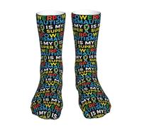 Elasticizzato Calze L'Autismo È Il Mio Superpotere Adatte Socks Imbottita Calze Da Lavoro Per Outdoor Trekking Donna