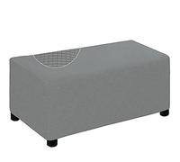 Elasticizzato Copri Pouf Rettangolare Contenitore Grande/Piccolo/Medio Fodera per Panca Poggiapiedi Copri Sgabello Ottomano Copertura per Cassapanca Rettangolare,C,1XLarge