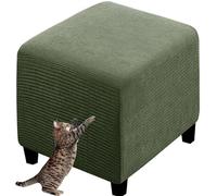 Elasticizzato Copri Pouf ，Rotondo/Quadrato Fodera Poggiapiedi ，40x40/50x50/60x60 Elasticizzat Coprisgabello ，Velluto Jacquard Copri Sgabello (Color : A15, Size : 45x45x40)