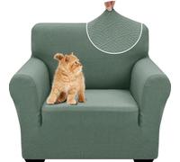Elasticizzato Copridivano 3 Posti, Universale Copri Divano con Braccioli, Moderno Copridivani Elasticizzati, Copridivano AntiGraffio Gatto, Sofa Cover Antiscivolo Lavabili(Verde Chiaro,3 Posti)