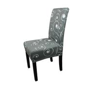 Elasticizzato Coprisedie Matrimonio Cena Banchetto Spandex Nero Grigio 1-8pcs
