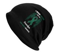 Elasticizzato Skull Beanie I Wear Green for My Grandpa Liver Cancer Awareness Beanie Berretti Slouchy Berretto Sportivo per Arrampicata, Running, Sport