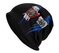 Elasticizzato Slouch Beanie Hat Costa And Salvador Flags Beanie Berretti Caldi Bici Cappello per Sport, Chemio, attività All'Aperto
