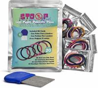 Elastico anti-pidocchi pidocco con lendrera 20 elastici repellenti e lendrera professionale. In Borsa Zip - 100% Naturali con Oli Essenziali - Prevenzione Efficace