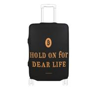 Elastico bagagli copre Anti graffio valigia elastica copertura accessorio da viaggio Fit 18-32 Inch Bagagli, HODL bitcoin segno nero, S 18-20 in