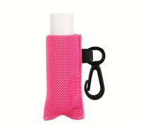 Elastico Balsamo Labbra Portrossetto Portachiavi Impermeabile Clip Da Viaggio Su Soluzione Di Memoria Cosmetica Per Le Donne Ragazze, Rosa rosso
