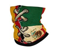 Elastico Bandana,Mexico Mexican And Spain Spanish Flag Vintage Combine,Ghetta Multiuso Headwrap per Bambini Adulto Pesca 26X30cm
