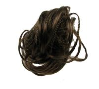 Elastico Capelli Estensione Chignon rusk Parrucchino Sintetico Marrone Dorato
