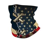 Elastico Cerchietto per Capelli,America And France French Republic Flag Vintage Combine,Passamontagna Protezione UV Sciarpa a Mezza Faccia per Uomo Outdoor Arrampicata 26X30cm
