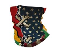 Elastico Cerchietto per Capelli,America And Guyanese Flag Vintage Combine,Protezione del Viso Sportiva Sciarpa a Mezza Faccia per attività Campeggio Motocicletta 26X30cm