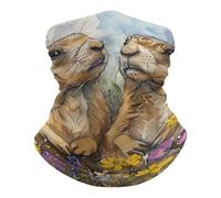 Elastico Cerchietto per Capelli, Decorazione facciale Two Prairie Dogs Unisex Sciarpa al Collo per Ciclismo Sports Campeggio