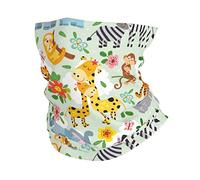 Elastico Cerchietto per Capelli, Protezione del Viso Cute Animals Mother And Baby Green Durevole Sciarpa al Collo per Campeggio Escursionismo Bambini