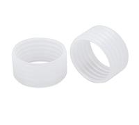 Elastico con Impugnatura per Racchetta da Tennis in Silicone con Buon Assorbimento del Sudore per Fissaggio Overgrip da Tennis per Giocatori di 2 Pezzi/Set (Trasparente)