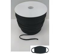 Elastico Cordoncino Morbido FETTUCCIA Elastica Nero 3 mm. 200 m. per DPI