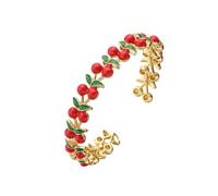 Elastico Frutta Tema Rame Wristband Primavera Partito Gioielli Per Le Donne Alla Moda Accessori Idee Regali Ciliegie, Misura unica, come descritto