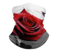 Elastico Headwrap Black And White Red Rose Decorazione Facciale Unisex Sciarpa A Tubo per Escursionismo Estivo Sports