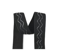 Elastico in gomma siliconica antiscivolo da 20-55 mm per cucito, decorazioni per vestiti, nastri elastici, accessori per indumenti fai da te,Nero-B,25mm - 10 metri