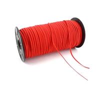 Elastico largo per cucire, 20 metri 3/6 mm corda di gomma fascia for capelli nastri for cucire vita fai da te accessori for indumenti, rosso, 3(Red,6mm)