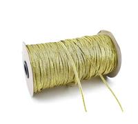 Elastico largo per cucire, 20 metri 3/6 mm corda di gomma fascia for capelli nastri for cucire vita fai da te accessori for indumenti, rosso, 3(Gold,3mm)