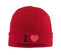 Elastico Maglia Berretti Cappelli I Love Northern Cyprus Berretto a Maglia Invernale Beanie Berretto da Corsa per Donna,Uomo all'aperto,Inverno