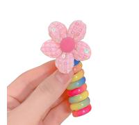 Elastico Molla A Spirale Dei Capelli Cerchio Telefono Filo Legami Dei Capelli Ragazze Coda di Cavallo Molla Bobina Fascia di Colore D