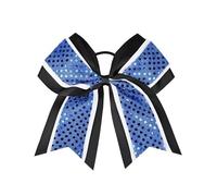 Elastico per capelli a fascia, 5 fiocchi for capelli Cheer Multicolor da 8 pollici(Blue A)