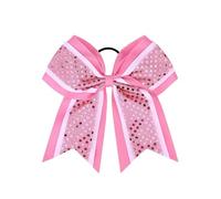 Elastico per capelli a fascia, 5 fiocchi for capelli Cheer Multicolor da 8 pollici(Pink)