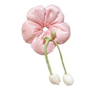 Elastico per capelli a forma di fiore per ragazze, elastico per capelli per bambini, fiocchi in tessuto, accessorio per coda di cavallo