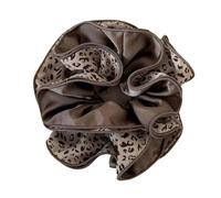 Elastico per capelli a quattro strati cucito a doppio lato caffè scrunchies per donne morbido tessuto leggero ornamento per capelli