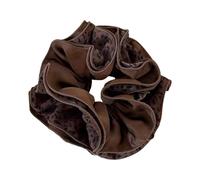 Elastico per capelli a quattro strati cucito a doppio lato caffè scrunchies per donne morbido tessuto leggero ornamento per capelli