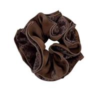 Elastico per capelli a quattro strati cucito a doppio lato caffè scrunchies per le donne morbido tessuto leggero ornamento per capelli doppio colore copricapo