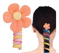 Elastico per capelli a spirale - Supporto per coda di cavallo per adolescenti - Elastici per capelli eleganti e impermeabili, elastici per capelli Twis , elastici trasparenti a spirale, per