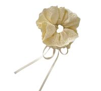 Elastico per capelli alla moda con coulisse con bordo in pizzo per donne comodo ed elegante supporto per coda di cavallo per ragazze uso quotidiano