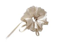 Elastico per capelli alla moda con coulisse con bordo in pizzo per donne comodo ed elegante supporto per coda di cavallo per ragazze uso quotidiano